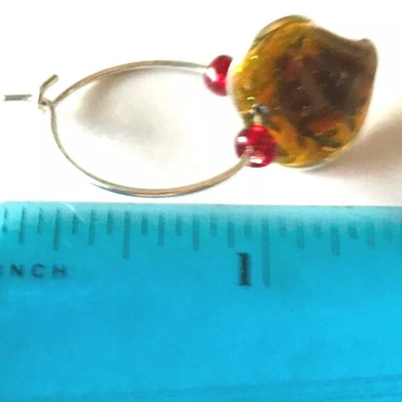 Gold Leaf Earrings Fall Thanksgiving Autumn Tree Leaves Halloween Harvest Plated - Picture 7 of 8